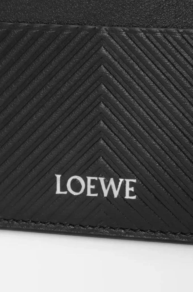 Plain cardholder in textured classic calfskin Black Plain cardholder in textured classic calfskin Black
