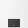 Plain cardholder in textured classic calfskin Dark Grey Plain cardholder in textured classic calfskin Dark Grey