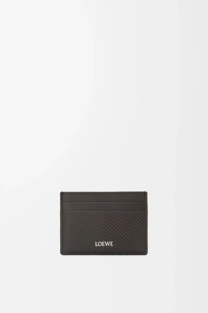 Plain cardholder in textured classic calfskin Dark Grey Plain cardholder in textured classic calfskin Dark Grey