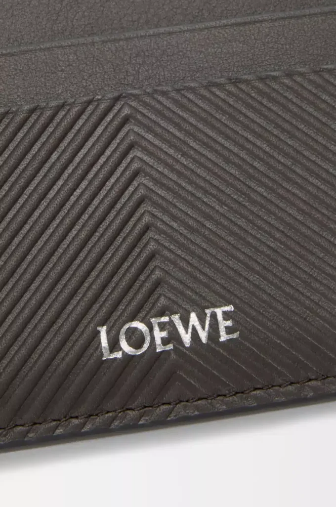 Plain cardholder in textured classic calfskin Dark Grey Plain cardholder in textured classic calfskin Dark Grey