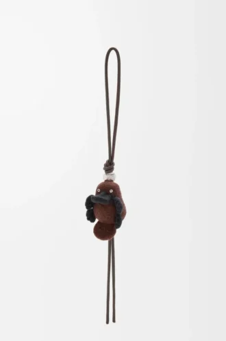 Platypus charm in felt Chocolate/Black