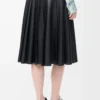 Pleated skirt in nappa lambskin Black Pleated skirt in nappa lambskin Black