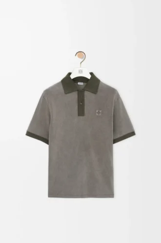 Polo in cotton Khaki Green