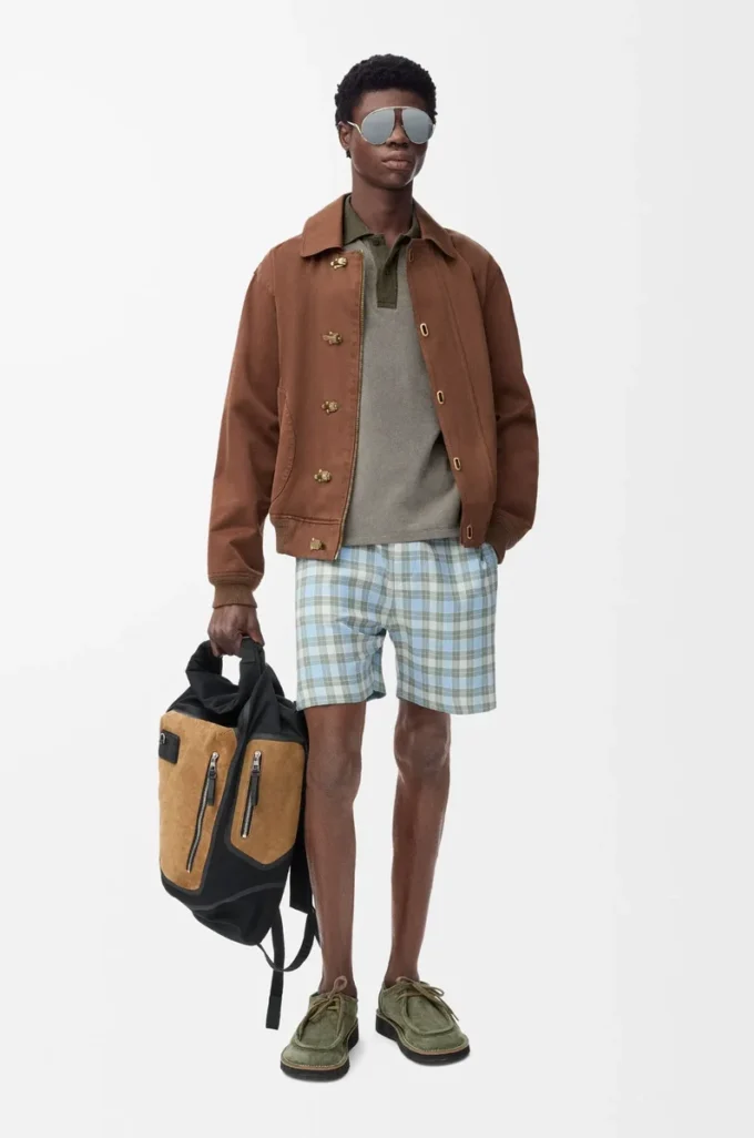Polo in cotton Khaki Green