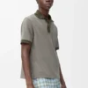 Polo in cotton Khaki Green
