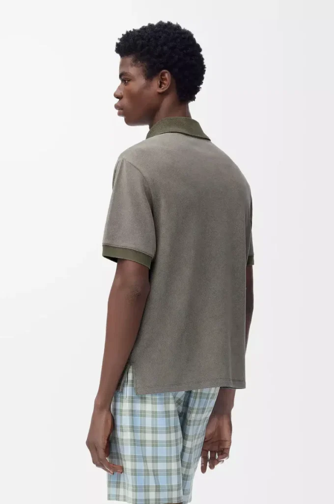 Polo in cotton Khaki Green