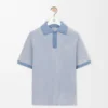 Polo in cotton Light Blue