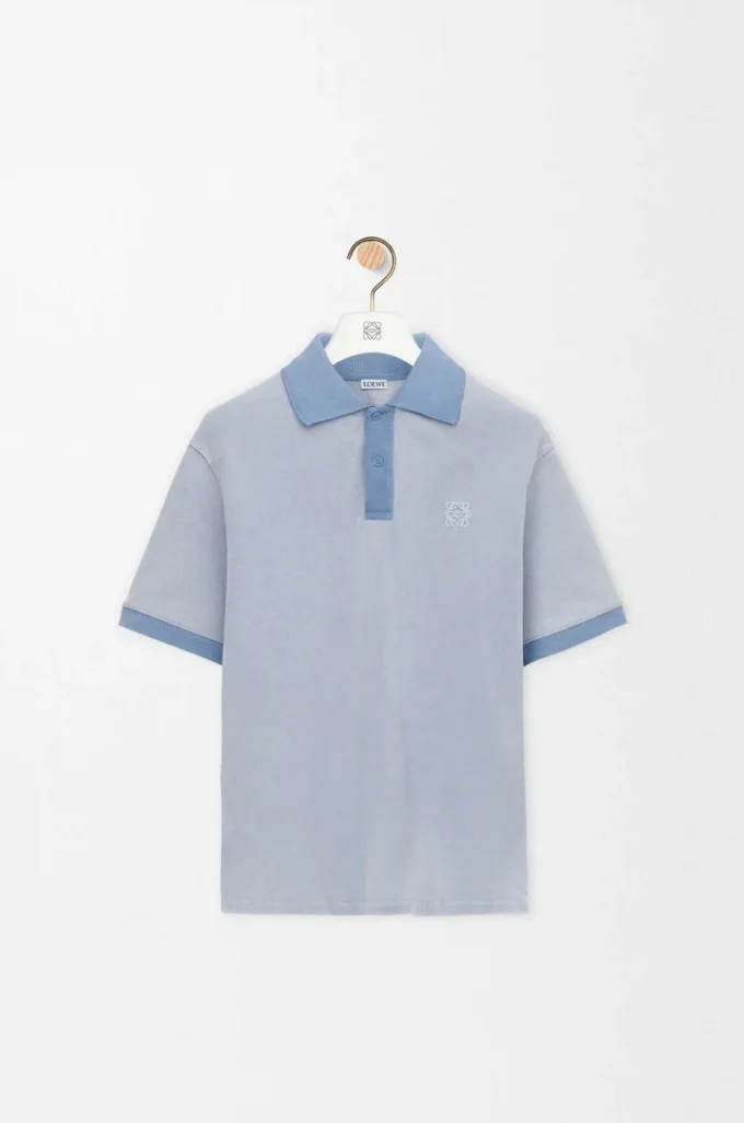Polo in cotton Light Blue