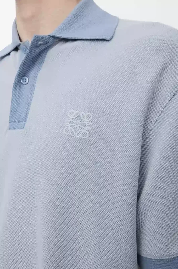 Polo in cotton Light Blue