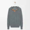 Polo sweater in wool Grey