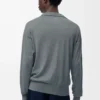 Polo sweater in wool Grey