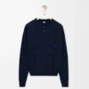 Polo sweater in wool Navy/Black Polo sweater in wool Navy/Black