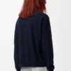 Polo sweater in wool Navy/Black Polo sweater in wool Navy/Black
