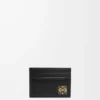 Puffer Anagram plain cardholder in shiny nappa calfskin Black Puffer Anagram plain cardholder in shiny nappa calfskin Black