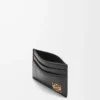 Puffer Anagram plain cardholder in shiny nappa calfskin Black Puffer Anagram plain cardholder in shiny nappa calfskin Black