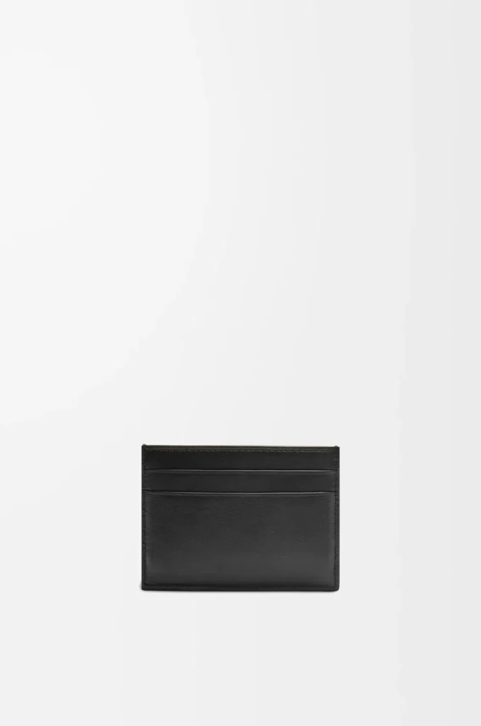 Puffer Anagram plain cardholder in shiny nappa calfskin Black Puffer Anagram plain cardholder in shiny nappa calfskin Black