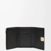 Puffer Anagram small vertical wallet in shiny nappa calfskin Black Puffer Anagram small vertical wallet in shiny nappa calfskin Black
