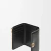 Puffer Anagram small vertical wallet in shiny nappa calfskin Black Puffer Anagram small vertical wallet in shiny nappa calfskin Black