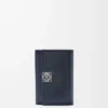 Puffer Anagram small vertical wallet in shiny nappa calfskin Deep Navy Puffer Anagram small vertical wallet in shiny nappa calfskin Deep Navy