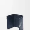 Puffer Anagram small vertical wallet in shiny nappa calfskin Deep Navy Puffer Anagram small vertical wallet in shiny nappa calfskin Deep Navy