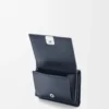 Puffer Anagram trifold wallet in shiny nappa calfskin Deep Navy Puffer Anagram trifold wallet in shiny nappa calfskin Deep Navy