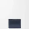 Puffer Anagram trifold wallet in shiny nappa calfskin Deep Navy Puffer Anagram trifold wallet in shiny nappa calfskin Deep Navy