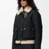 Puffer in shearling and cotton blend Black Puffer in shearling and cotton blend Black