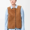 Puffer in shearling and cotton blend Burgundy Puffer in shearling and cotton blend Burgundy