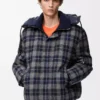 Puffer jacket in wool Dark Navy Blue