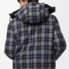 Puffer jacket in wool Dark Navy Blue