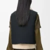 Puffer vest in shearling and cotton blend Black Puffer vest in shearling and cotton blend Black