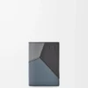 Puzzle bifold cardholder in classic calfskin Asphalt Grey/Storm Blue
