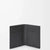 Puzzle bifold cardholder in classic calfskin Asphalt Grey/Storm Blue