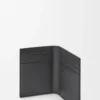 Puzzle bifold cardholder in classic calfskin Asphalt Grey/Storm Blue