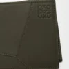 Puzzle bifold coin wallet in classic calfskin Dark Khaki