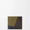 Puzzle bifold coin wallet in classic calfskin Olive/Dark Brown