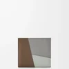 Puzzle bifold coin wallet in classic calfskin Winter Brown/Ash Grey