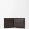 Puzzle bifold coin wallet in supple grained calfskin Dark Grey