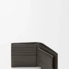 Puzzle bifold coin wallet in supple grained calfskin Dark Grey