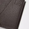 Puzzle bifold coin wallet in supple grained calfskin Dark Grey