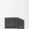 Puzzle bifold wallet in classic calfskin Asphalt Grey/Storm Blue