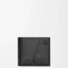 Puzzle bifold wallet in classic calfskin Black