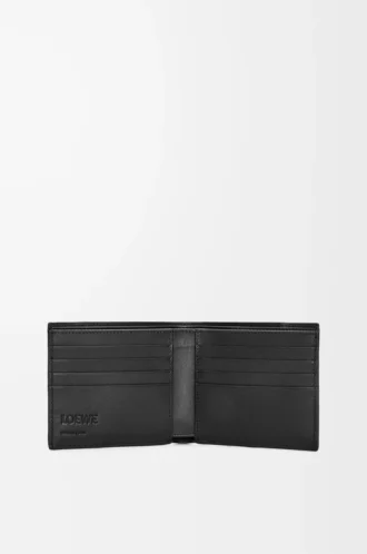 Puzzle bifold wallet in classic calfskin Black