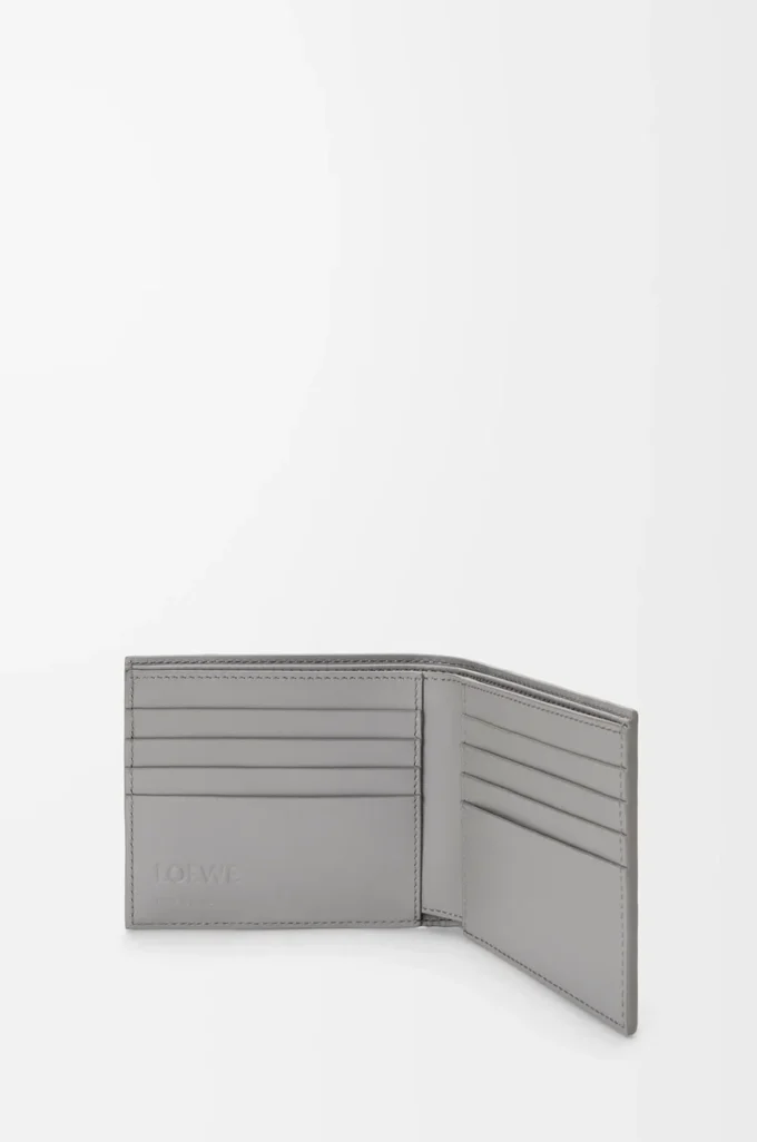 Puzzle bifold wallet in classic calfskin Winter Brown/Ash Grey