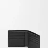 Puzzle bifold wallet in supple grained calfskin Black Puzzle bifold wallet in supple grained calfskin Black