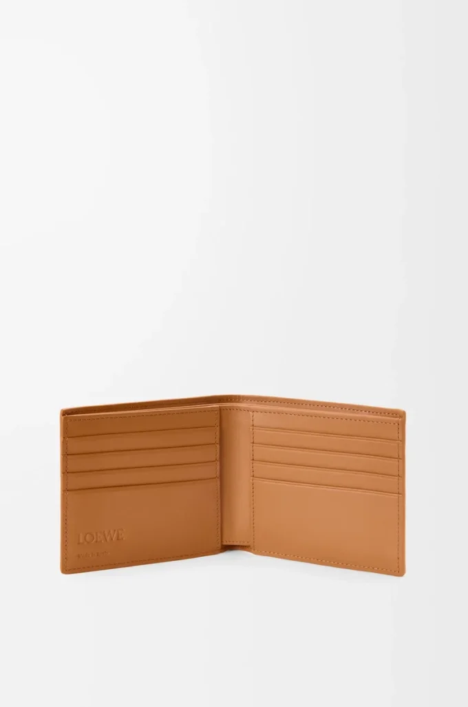 Puzzle bifold wallet in supple grained calfskin Light Canyon Brown Puzzle bifold wallet in supple grained calfskin Light Canyon Brown