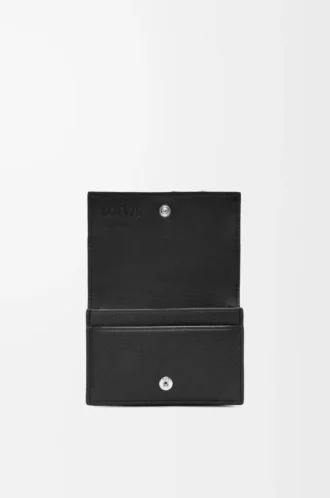 Puzzle business cardholder in classic calfskin Black