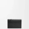 Puzzle business cardholder in classic calfskin Black