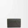 Puzzle business cardholder in classic calfskin Dark Grey