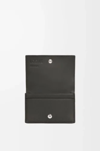 Puzzle business cardholder in classic calfskin Dark Grey